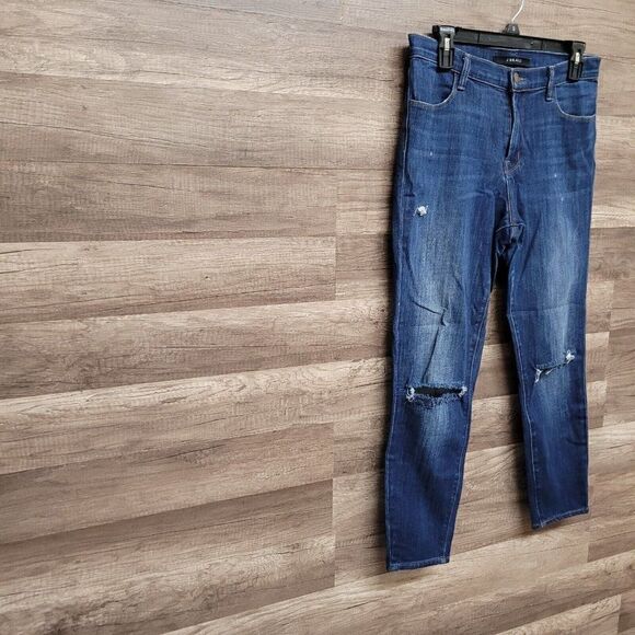 J Brand Alana Volatile High Rise Crop Jeans Size 29 Womens Blue Dark Wash Skinny - Picture 5 of 16